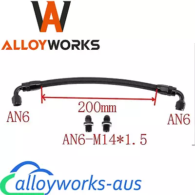 Power Steering Delete Line Black Braided For 2002-2004 Acura RSX ALLOYWORKS AUS • $65.55