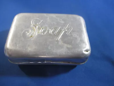 Vintage Antique Aluminum Metal Soap Holder Container Travel Case Hinged • $6.95