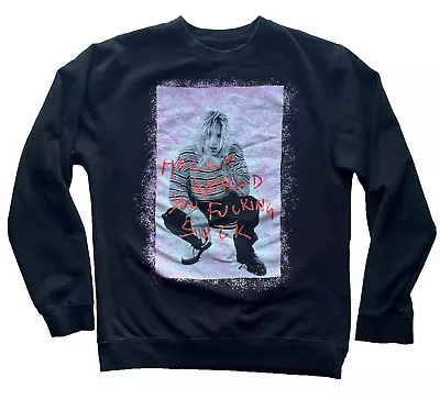 Machine Gun Kelly Sweater Mens LARGE Black 2021 TICKETS TO MY DOWNFALL TOUR • $24.99