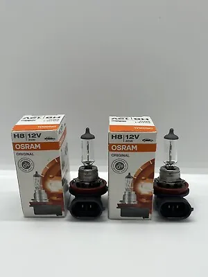 2 X OSRAM H8 708 Front Car Headlight Fog Lamp Light Bulbs 12V 35W PGJ19-1 • $30.94