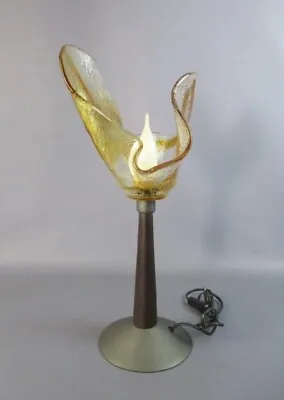 Lamp Glass Lampwork Murano Mazzega A Flower Vintage Table For Bedside Years’ • $134.87