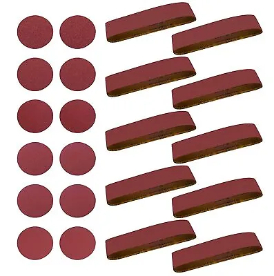 22x 80-400 Grit 4 X36 In Sanding Belts Sander Belt & 6in PSA Self Adhesive Discs • $28.21