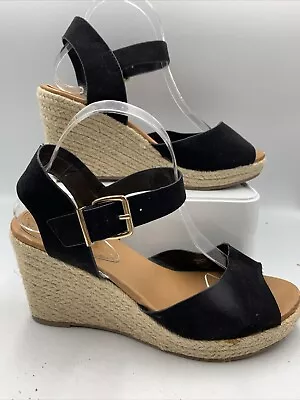 Kurt Geiger Miss KG Black Strappy Espadrilles. Wedge Heel. Size 7. Eu40 • £18.75