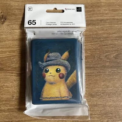 Pokemon X Van Gogh Museum Sleeves Pikachu With Grey Felt Hat - SEALED Pack Of 65 • £18.95