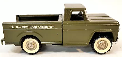 Vintage 1960's Structo Toys - US Army Troop Carrier Green Pickup Truck Original • $75