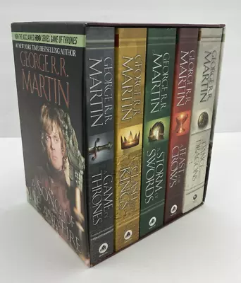 A Game Of Thrones: A Song Of Ice And Fire 5 Book Box Set By George R.R.Martin • $32.88