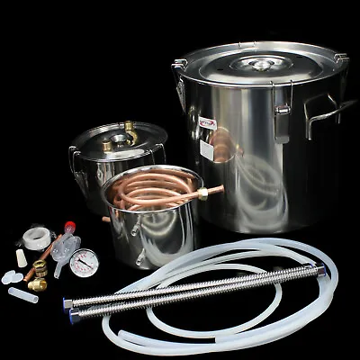 5 Gallon Alcohol Distiller 3 Pot DIY Home Brew Wine Making Kit Boiler Still • $96.99