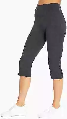 Marika Women's Black Sport Performance Capri Crop Pants Size L /29  With Elastic • $14.38