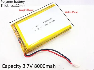 1pcs New Battery 8000mAh 3.7V Lipo Polymer With Smart Bluetooth LED 126090 • $12.79