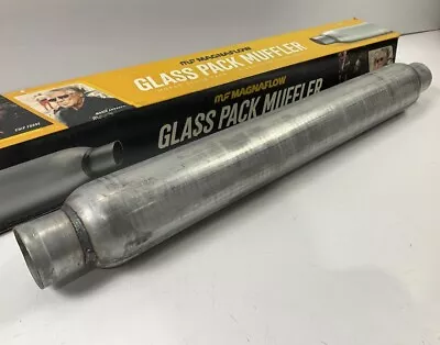 Magnaflow 18145 Universal Glass Pack Muffler 30  Long - 2.25  INLET / OUTLET • $49.99