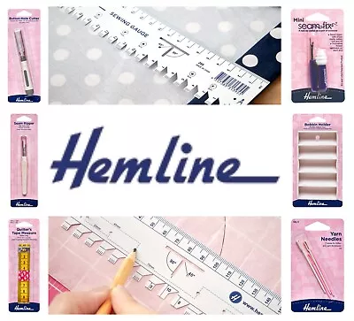 £3.10 • Buy Hemline Sewing Accessories & Haberdashery Tapes Seam Rippers Chalks Needles Etc.