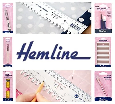 Hemline Sewing Accessories & Haberdashery Tapes Seam Rippers Chalks Needles Etc. • £2.99