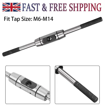 For M6-M14 Adjustable Thread Tap Wrench Handle Reamer Tapping Holder Hand Tool • £9.88