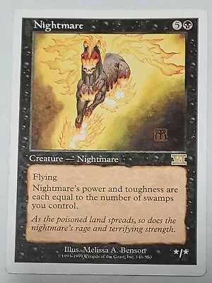 Nightmare 6th Edition Black Rare Mtg LP • $1.50