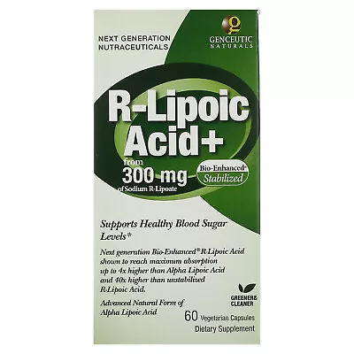 R-Lipoic Acid+ 300 Mg 60 Vegetarian Capsules • $37.49