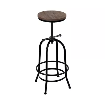 Artiss Kitchen Bar Stool Vintage Retro Industrial Swivel Wooden Metal Chair • $75.06