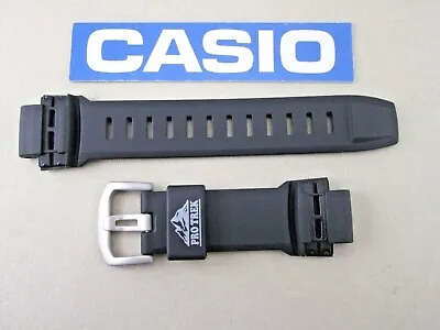 Genuine Casio Pro Trek PRG-250 PRG-510 PRW-2500 PRW-5100 Rubber Watch Band Black • $83.38