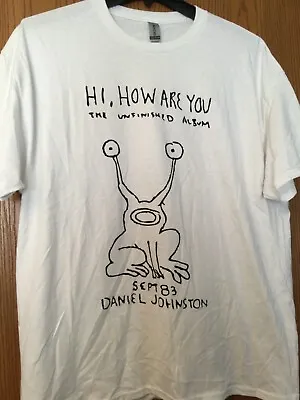 Daniel Johnston - “Hi How Are You” White 90’s Shirt Worn By Kurt Cobain - XL  • $60