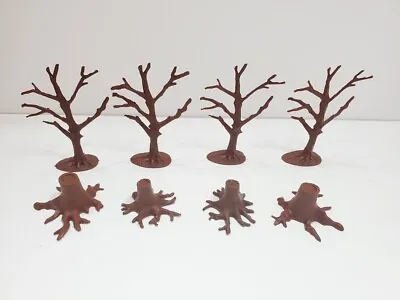 Lot Of 8 Marx Re-Issue Playset Brown Plastic Trees And Stumps  • $12.99