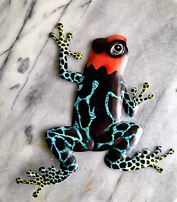 1pc Flat Metal Frog Wall Hanging Decor For Garden Patio Or Indoors 8  Tall • $14.99