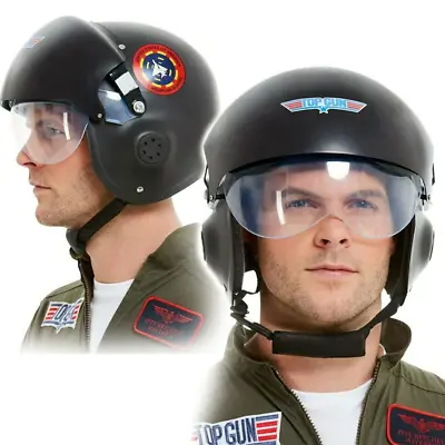 Top Gun Helmet Deluxe Licensed Pilot Fancy Dress Costume Accessory Adults • $117.24