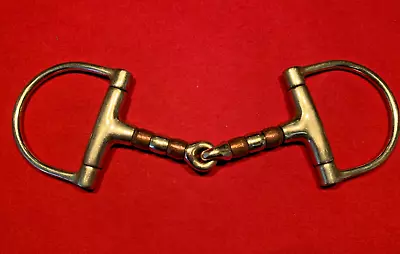 Snaffle Horse Bit W/ 5  Copper Roller Mouth ~ Dee Ring WESTERN / ENGLISH BRIDLE • $15