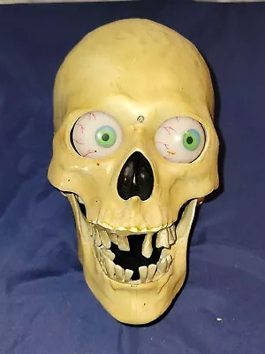 Vintage Gemmy Halloween Animated Skull Motion Sensor Spooky Laughing Lights • $35