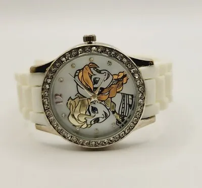 Disney Frozen Anna Elsa Princess White Wristwatch Silicone Band Watch • $16.20