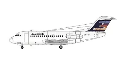 New! F-RSIN FRP4117 Fokker F28-1000 (Ansett) - 1:144 Model • $29.90