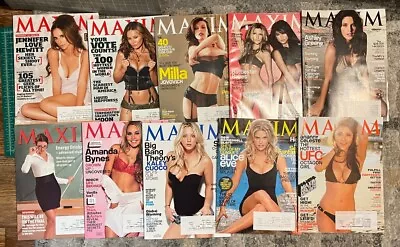 Maxim Magazines Lot Of 10 Issues 137 138 141 143-149 May 2009-May 2010 • $0.99