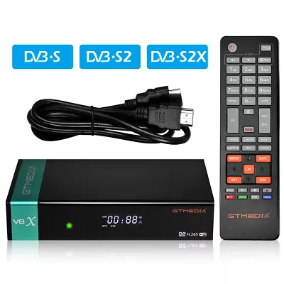 US Digital Sat Decoder GTMEDIA V8X DVB-S2 Satellite Receiver Clear TV Tuner DLNA • $39.99