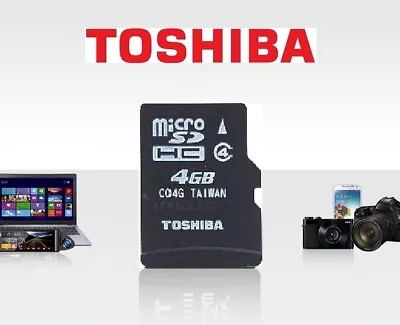 Toshiba 4GB Class 4 Micro SD SDHC C4 Memory Card Micro SD Card TF Card Genuine • $6.73
