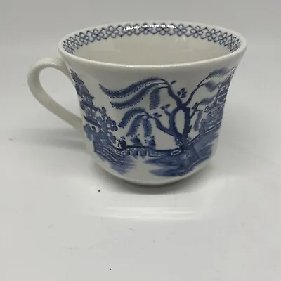 J & G Meakin Willow Ironstone Pattern Tea Cup Geometric Shape • £5.95