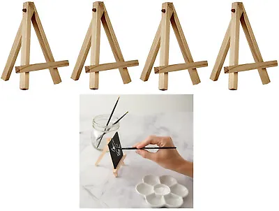4PCS Mini Wooden Easel Wood Artist Easels Display Stand Art Home Painting Canvas • $9.95