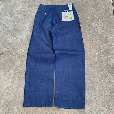 Vintage Deadstock Ben Davis Gorilla Cut Jeans Size 32x32 Baggy Wide Leg Denim • $140