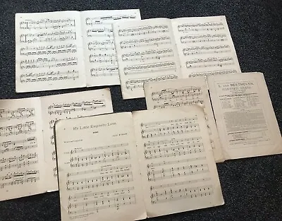 VINTAGE 1920s SHEET MUSIC BUNDLE CRAFT PAPER ART DECOUPAGE CARD SCRAPBOOKING  • £3.99