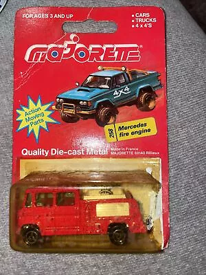 Vintage Majorette #258 Pompier Aeroport Airport Fire Rescue Mercedes Truck 1:70 • $7