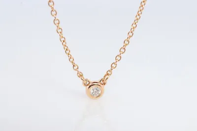 Vintage Tiffany And Co. Necklace. Elsa Peretti Diamond By The Yard Solitaire • $645