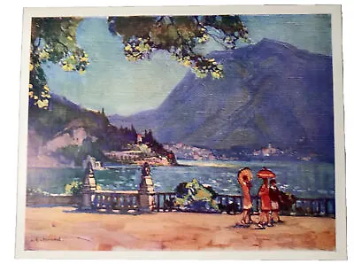 Lake Como Italy 1920s Vintage Original Book Print • £4.50