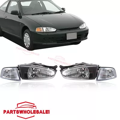 4PCS Of Clear Black Headlights Corner Lamp For 97-01 Mitsubishi Mirage 2dr Coupe • $148.99