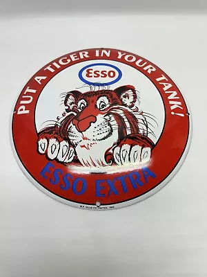 Esso Extra Service Station Gas Motor Oil Pump Porcelain Vintage Style Sign • $79.99