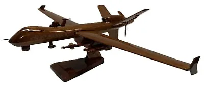 MQ-9 Predator B Reaper Hunter Killer Drone USAF UAV Wood Wooden Mahogany Model • $169.95