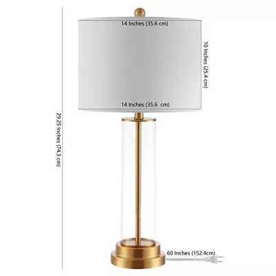 Safavieh CASSIAN GLASS TABLE LAMP Reduced Price 2172718784 TBL4253A • $44