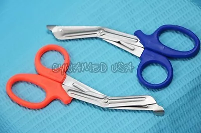 New 2 Paramedic Utility Bandage Trauma Emt Ems Shears Scissors 5.5 -blue Orange • $5.63