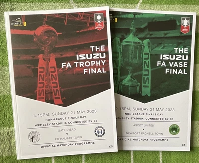 £5.99 • Buy 2023 FA TROPHY/VASE FINAL (HALIFAX V GATESHEAD) + (NEWPORT PAGNELL V ASCOT)