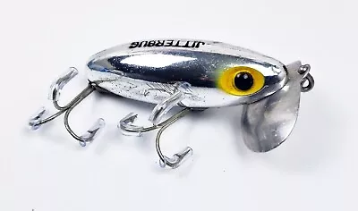 Fred Arbogast 5 Eighths Oz Bug Eye Jitterbug Lure Very Tough Chrome Shiner 1973 • $9.99