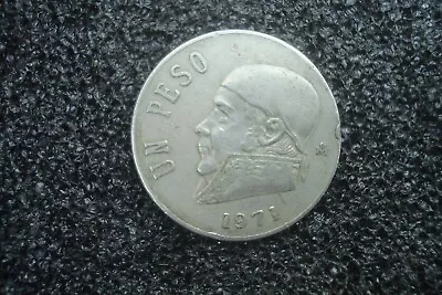 1971 Mexico Un 1 Peso Jose Morales Eagle 28.98mm Coin • $1