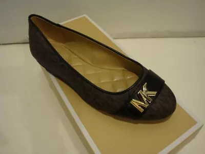 NIB New Women's MK MICHAEL MICHAEL KORS Jilly Ballet Flat Brown Size 7 • $59.99