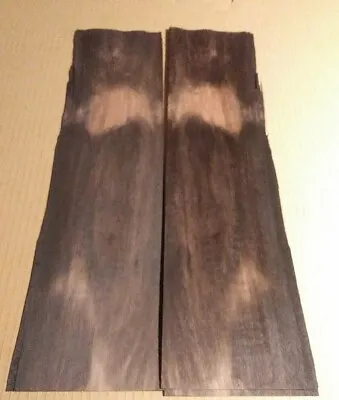 Ebony Veneer 21  X 5  Each Raw Wood 1/42  2 Pieces Tiny Holes • $10.99