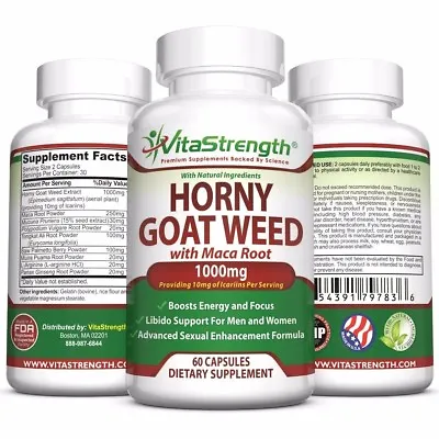 Premium Horny Goat Weed With Maca Root - Female And Male Enhancement Herbs • $12.99